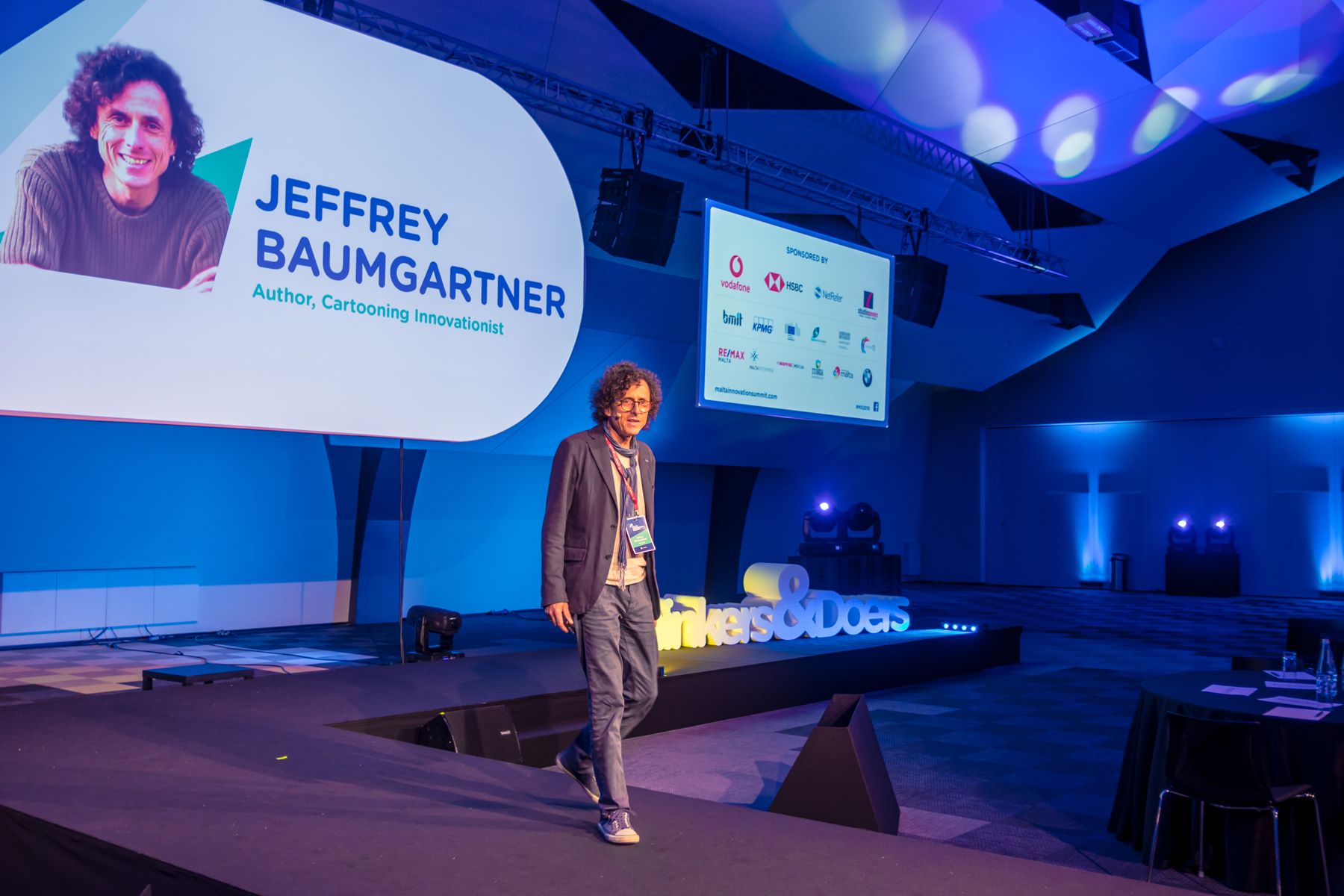 Jeffrey speaking at innovation conference in Malta